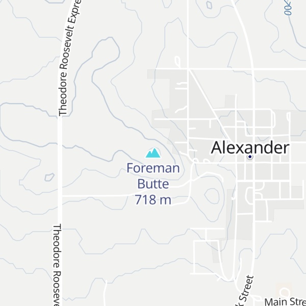 Map of Foreman Butte