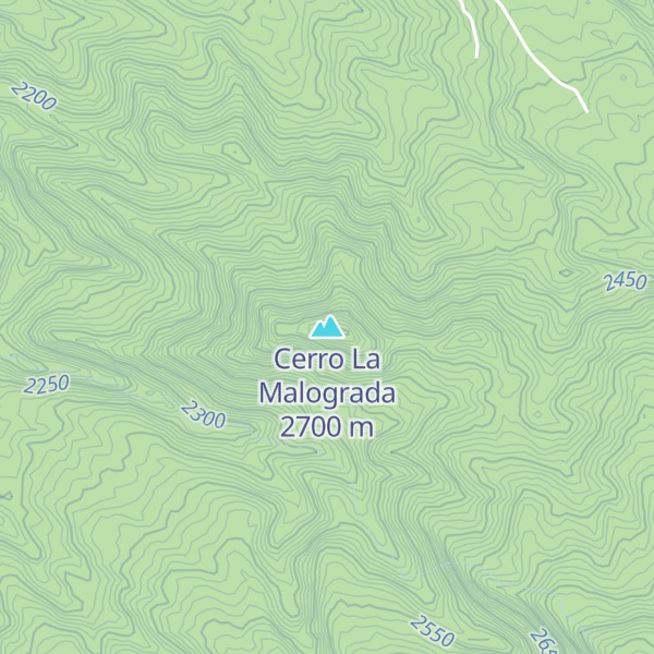 Map of Cerro La Malograda