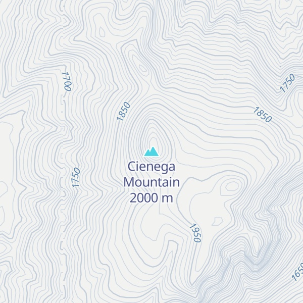 Map of Cienega Mountain