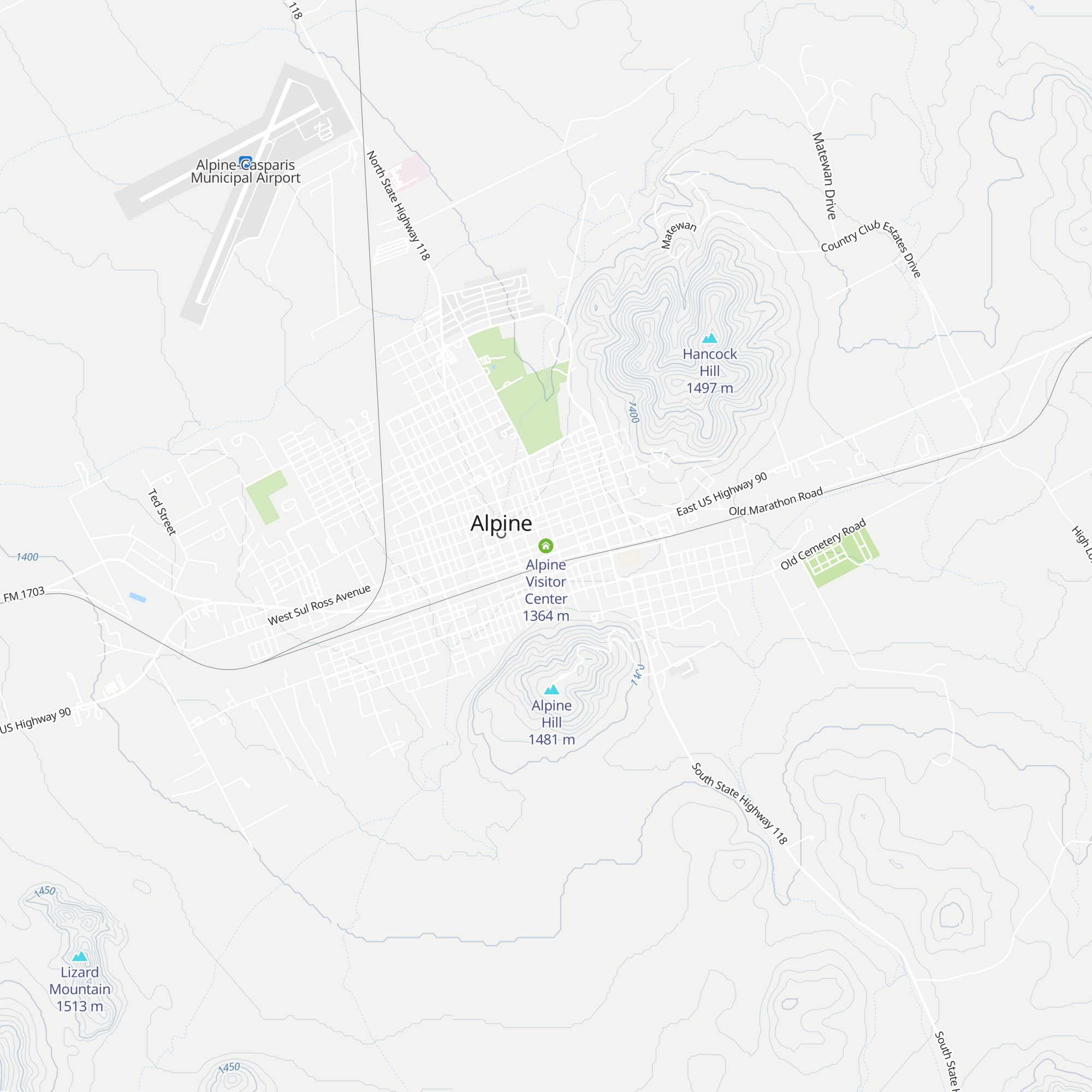 Alpine Visitor Center map