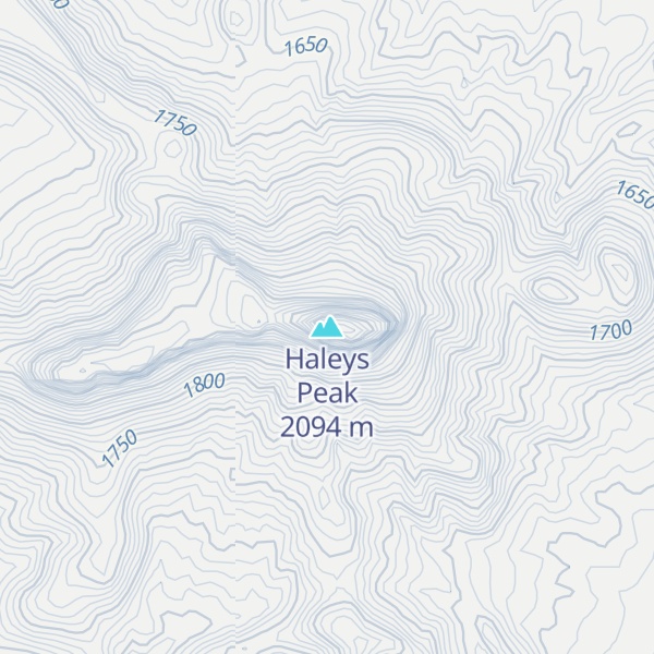 Map of Haleys Peak
