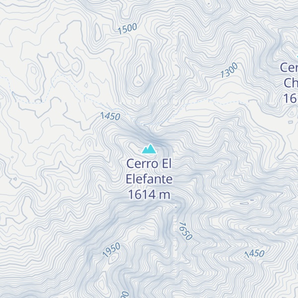 Map of Cerro El Elefante
