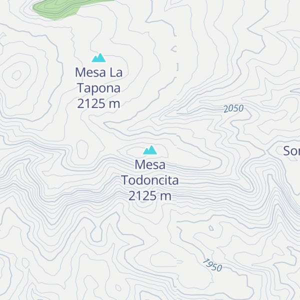 Map of Mesa Todoncita