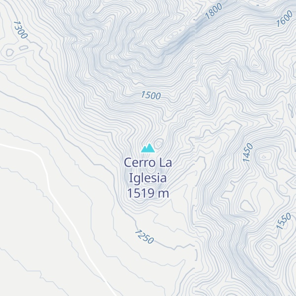 Map of Cerro La Iglesia