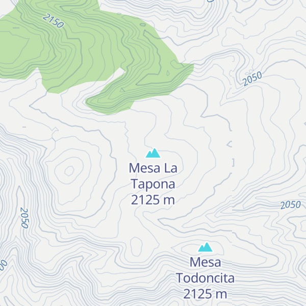 Map of Mesa La Tapona