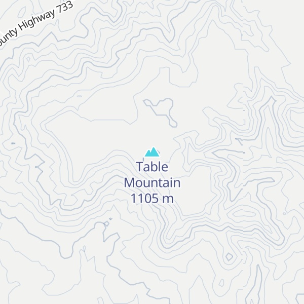 Map of Table Mountain