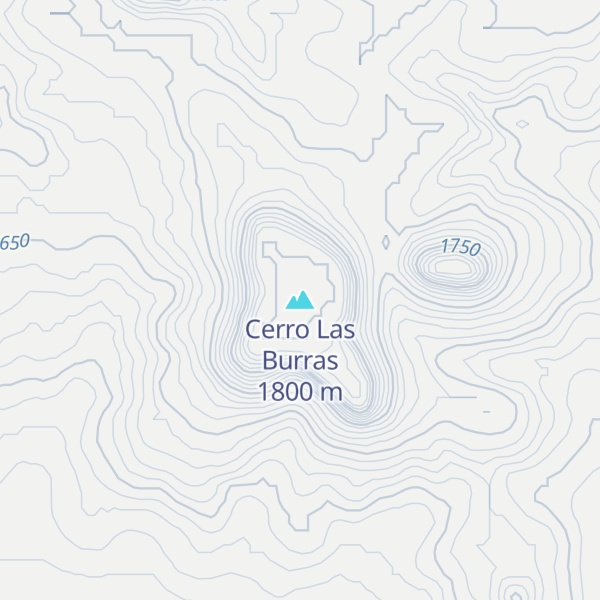 Map of Cerro Las Burras