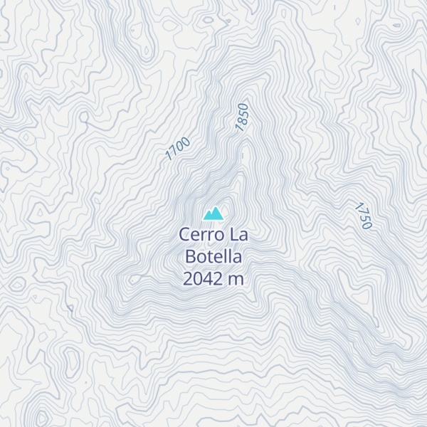 Map of Cerro La Botella