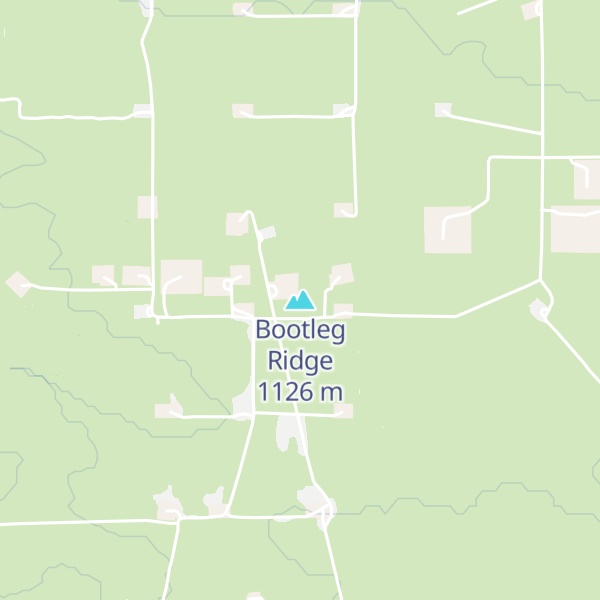 Map of Bootleg Ridge