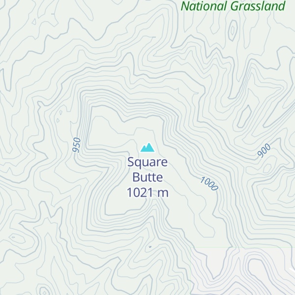 Map of Square Butte