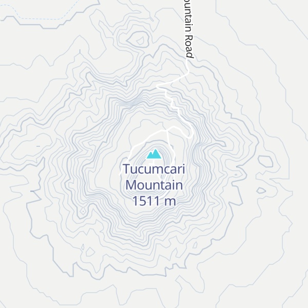 Map of Tucumcari Mountain