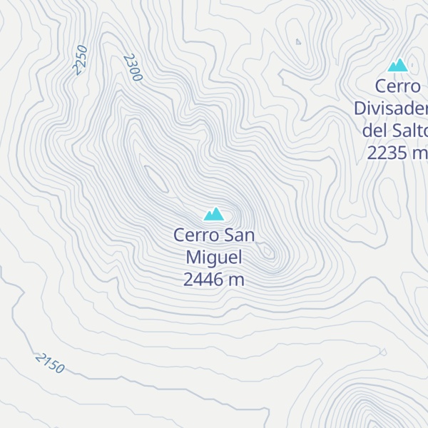 Map of Cerro San Miguel