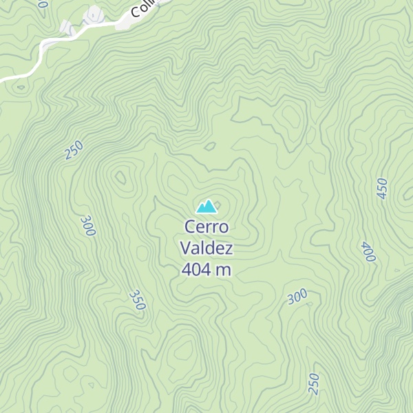 Map of Cerro Valdez