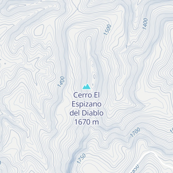 Map of Cerro El Espizano del Diablo