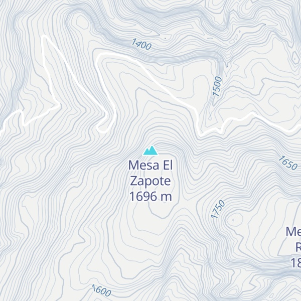 Map of Mesa El Zapote