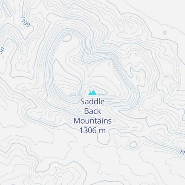 Map of Saddle Back Mountains