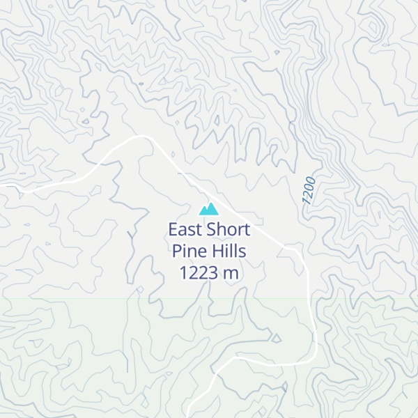 Map of East Short Pine Hills