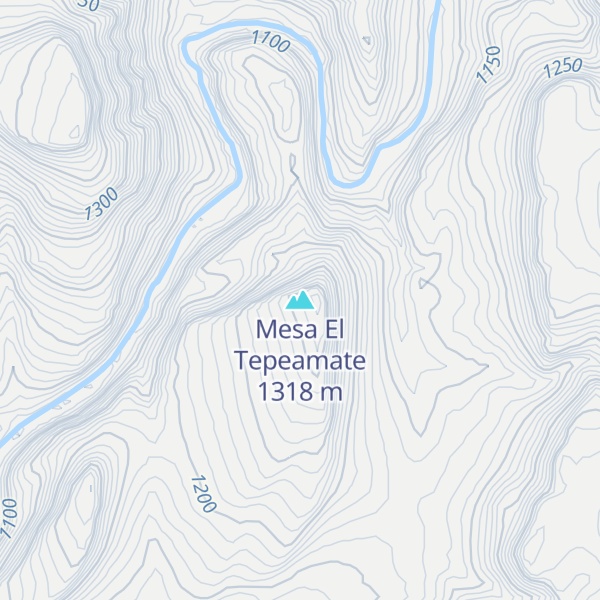 Map of Mesa El Tepeamate