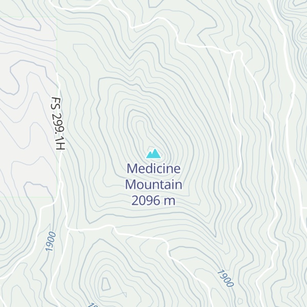 Map of Medicine Mountain