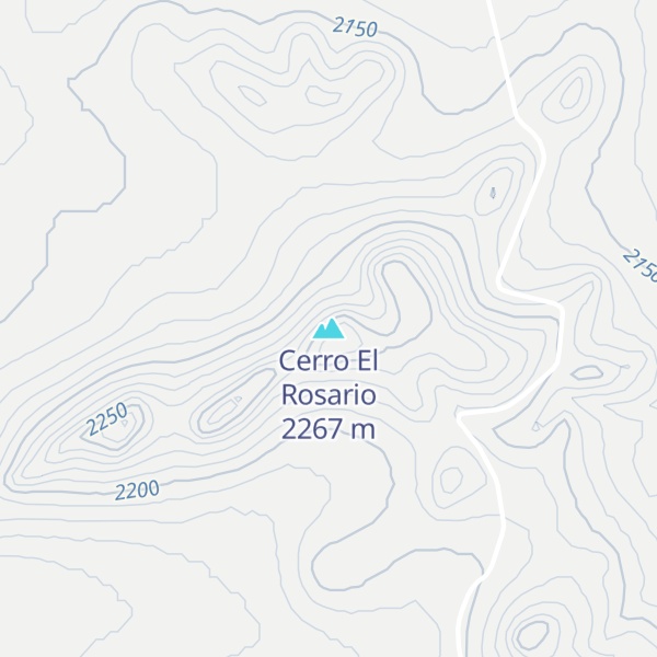 Map of Cerro El Rosario