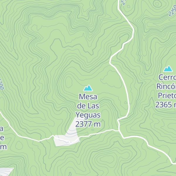 Map of Mesa de Las Yeguas