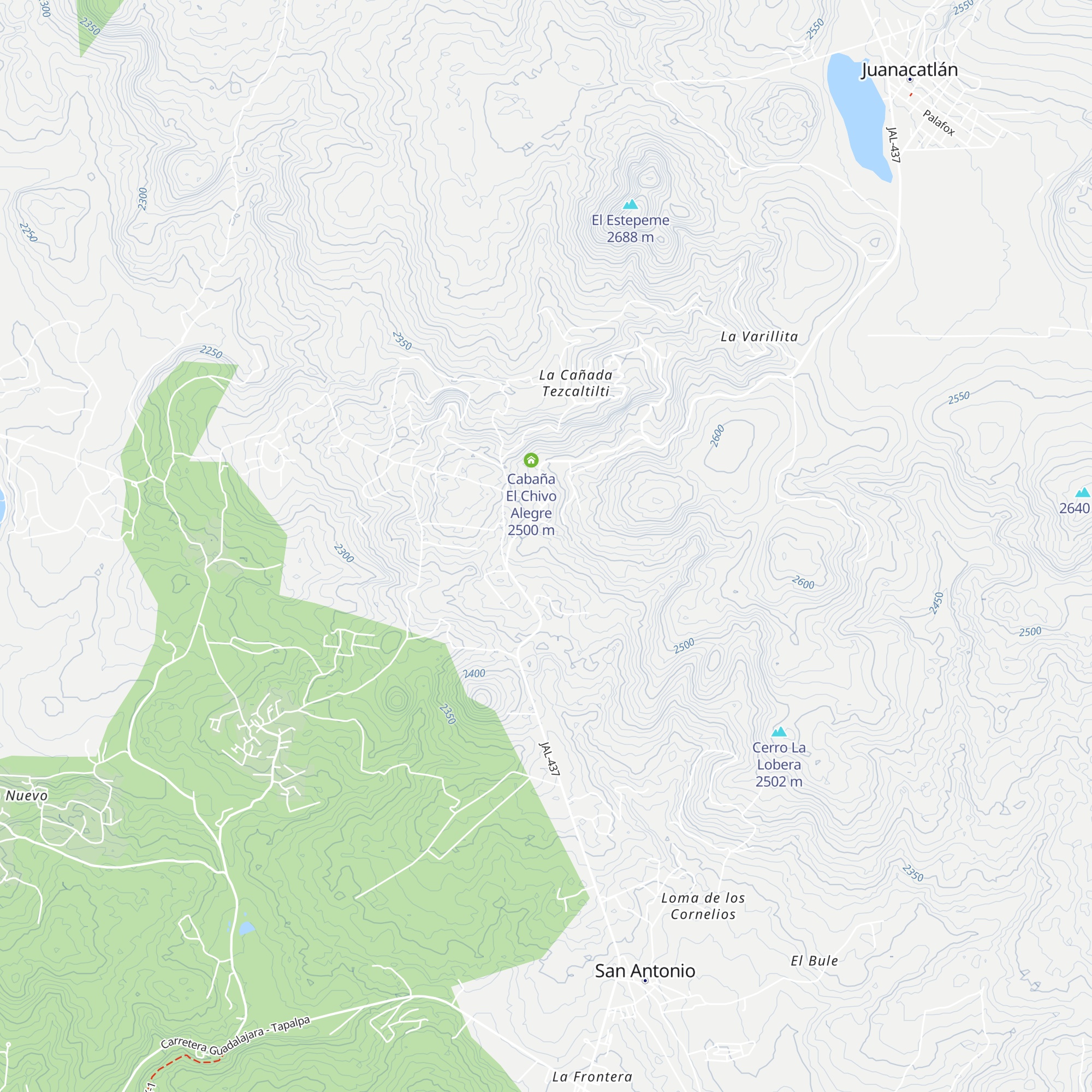 Cabaña Univa map