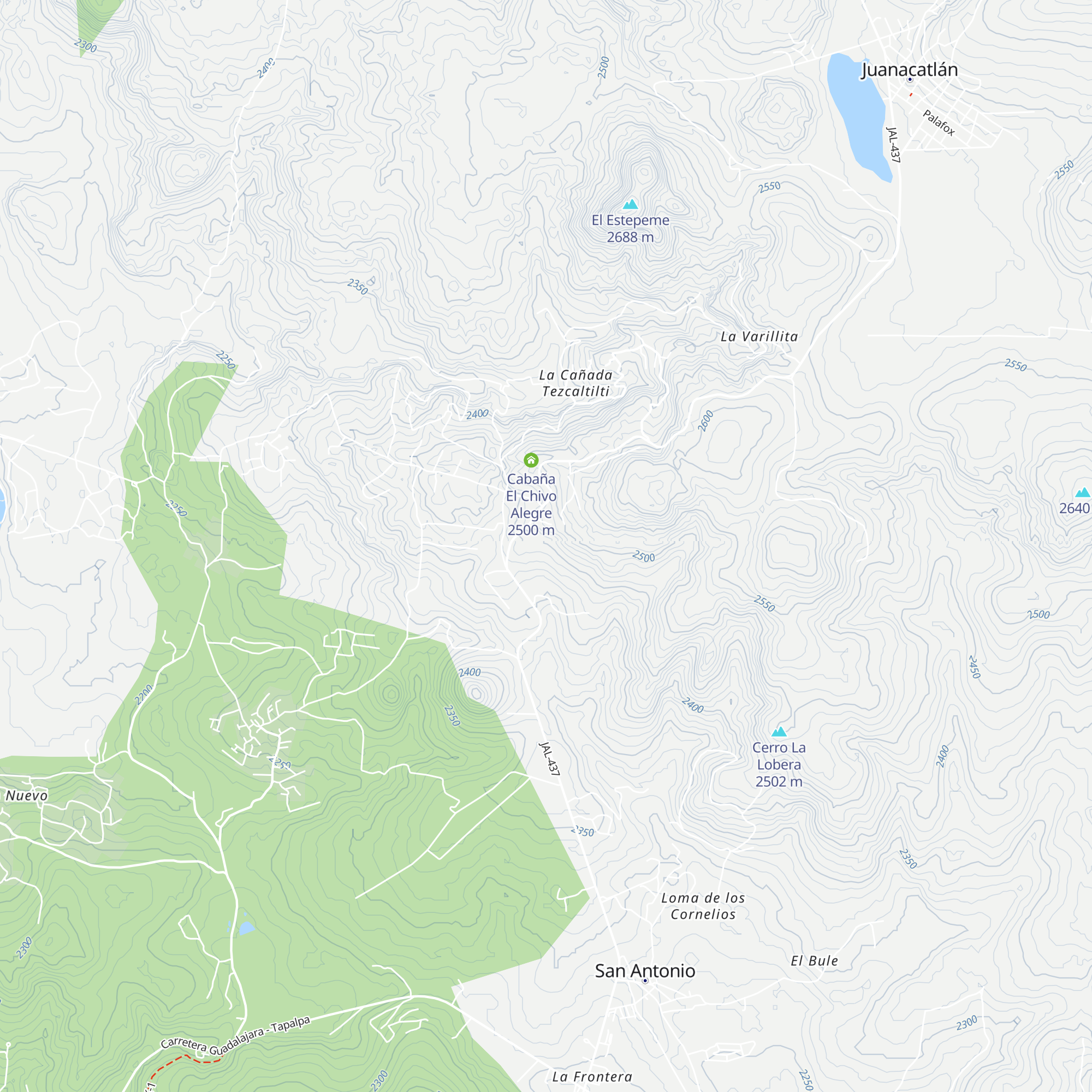 Cabaña Univa map
