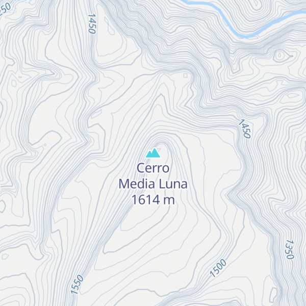 Map of Cerro Media Luna
