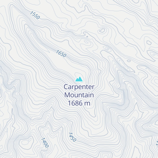 Map of Carpenter Mountain