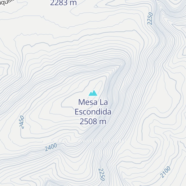Map of Mesa La Escondida