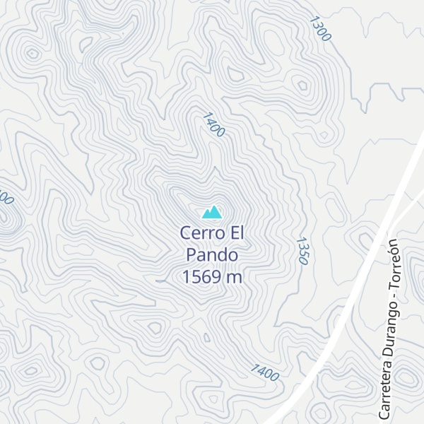 Map of Cerro El Pando