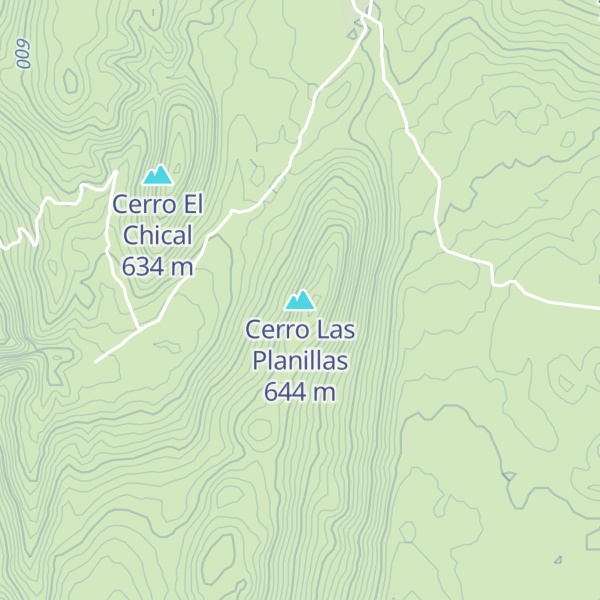 Map of Cerro Las Planillas