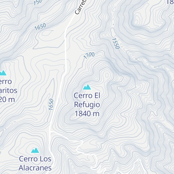 Map of Cerro El Refugio