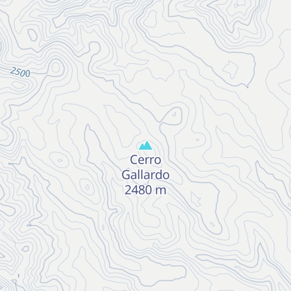 Map of Cerro Gallardo