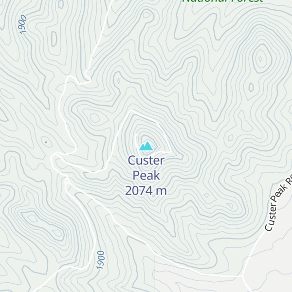 Map of Custer Peak