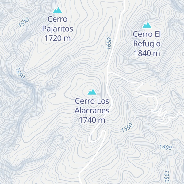 Map of Cerro Los Alacranes