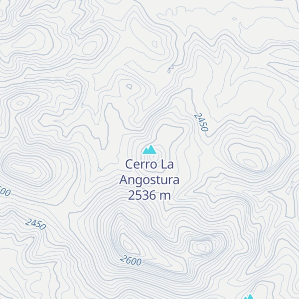 Map of Cerro La Angostura