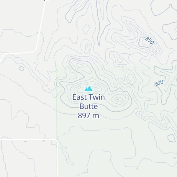 Map of East Twin Butte