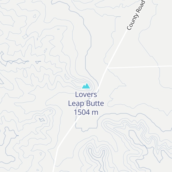 Map of Lovers Leap Butte