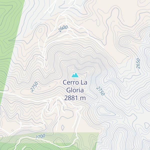 Map of Cerro La Gloria