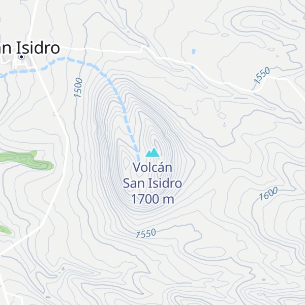 Map of Volcán San Isidro