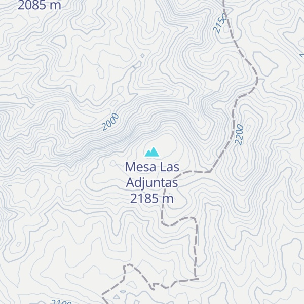 Map of Mesa Las Adjuntas