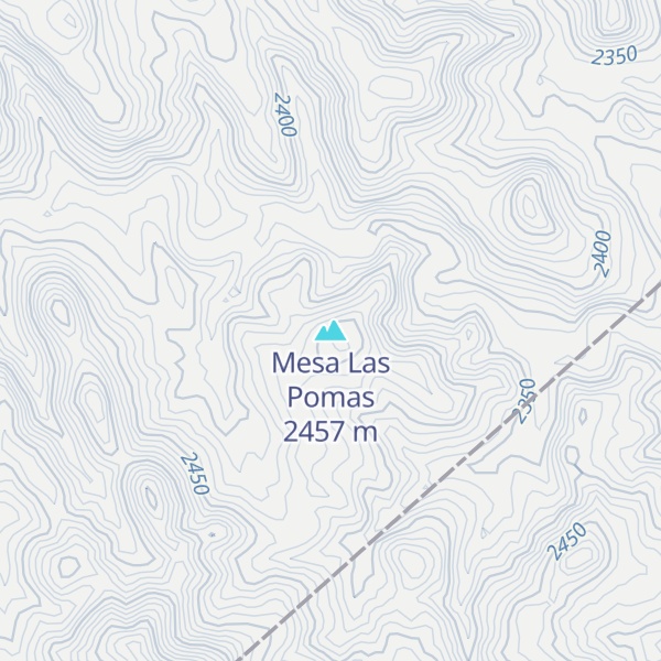 Map of Mesa Las Pomas