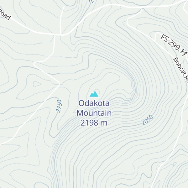 Map of Odakota Mountain