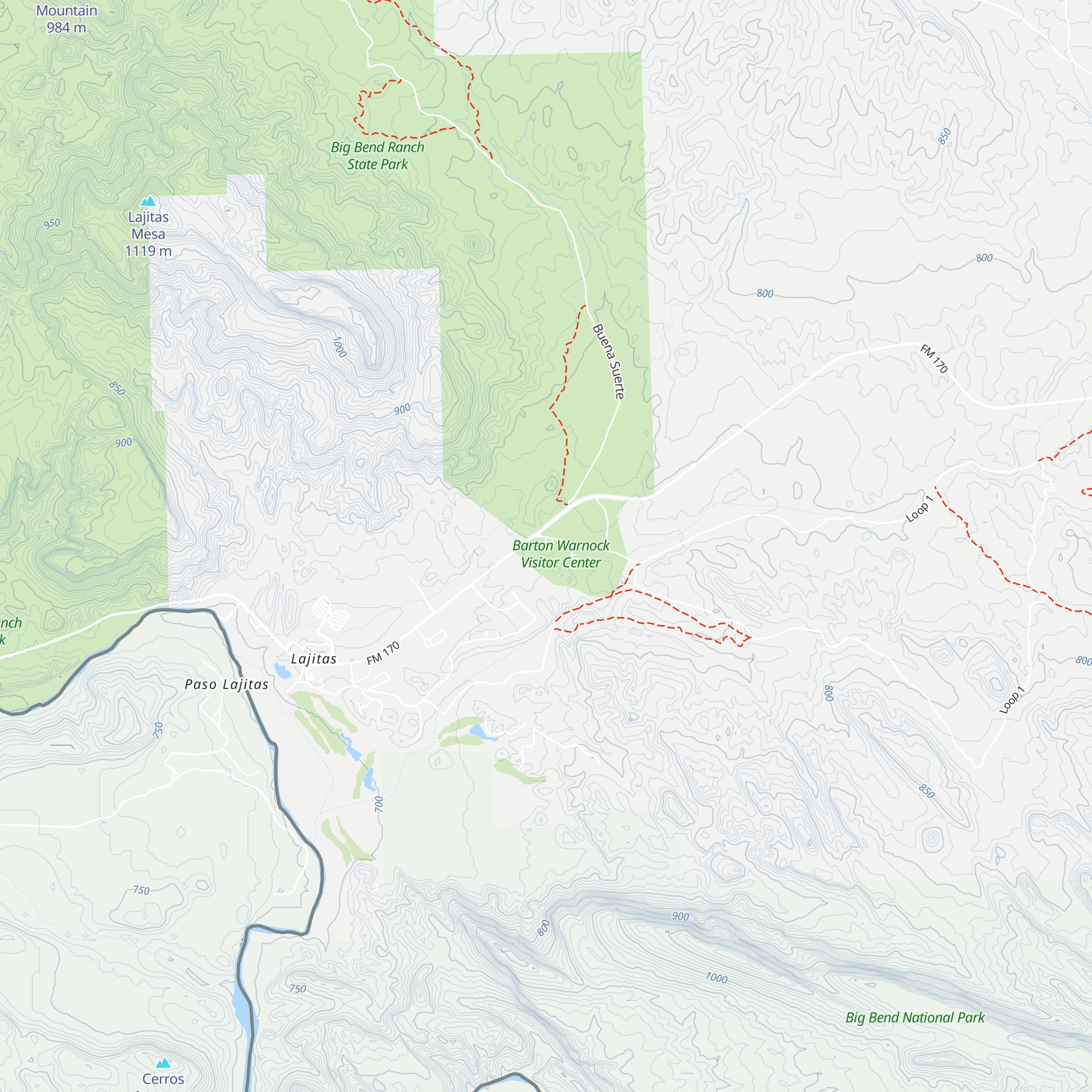 Barton Warnock Visitor Center map