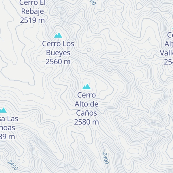 Map of Cerro Alto de Caños