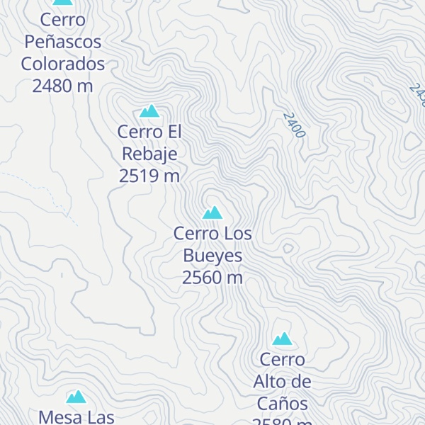 Map of Cerro Los Bueyes