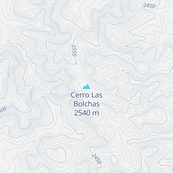 Map of Cerro Las Bolchas