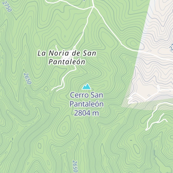 Map of Cerro San Pantaleón