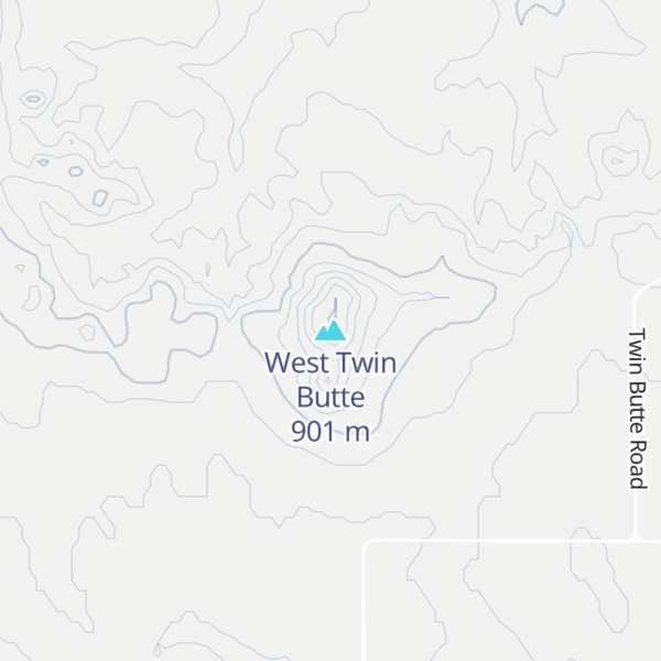 Map of West Twin Butte